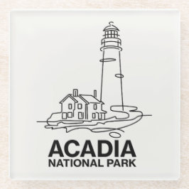 Nationalpark Acadia Lighthouse Kunst, Dichtung und Glasuntersetzer