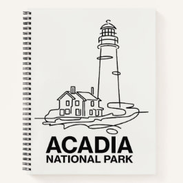 Nationalpark Acadia Lighthouse Kunst, Dichtung und Notizbuch