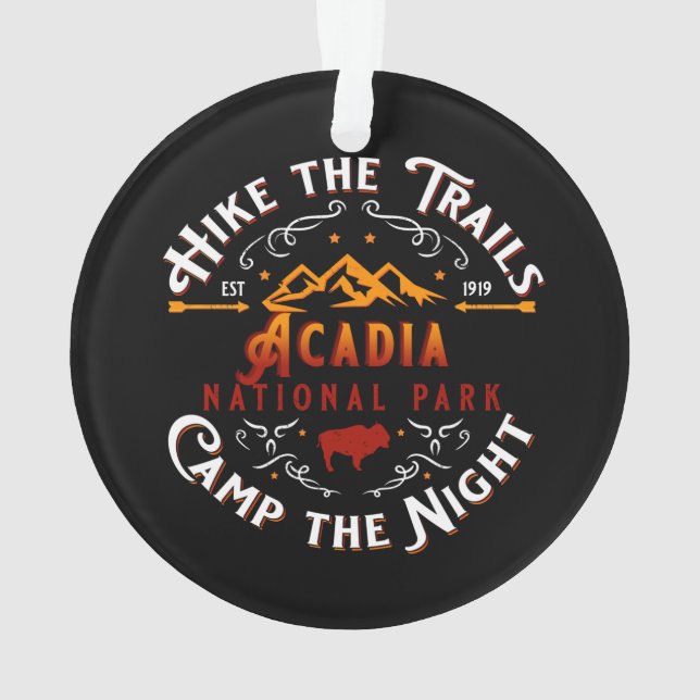 NATIONALPARK ACADIA WEITER DIE STADT ORNAMENT (Rückseite)