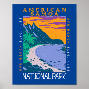 Nationalpark Amerikanisch-Samoa Ofu Beach Distress Poster