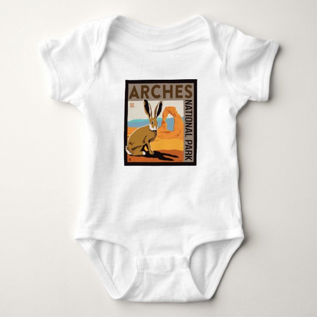 Nationalpark Arches, Utah | Kaninchen Baby Strampler (Vorderseite)