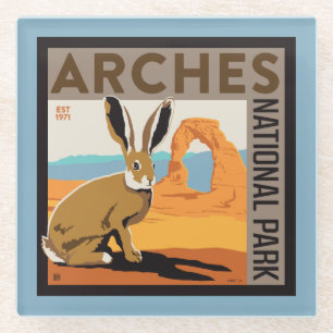 Nationalpark Arches, Utah   Kaninchen Glasuntersetzer