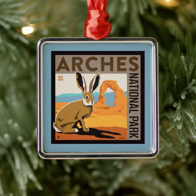 Nationalpark Arches, Utah | Kaninchen Ornament Aus Metall (Baum)