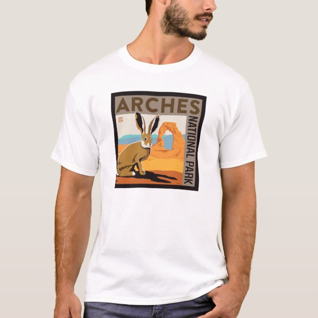 Nationalpark Arches, Utah | Kaninchen T-Shirt (Vorderseite)