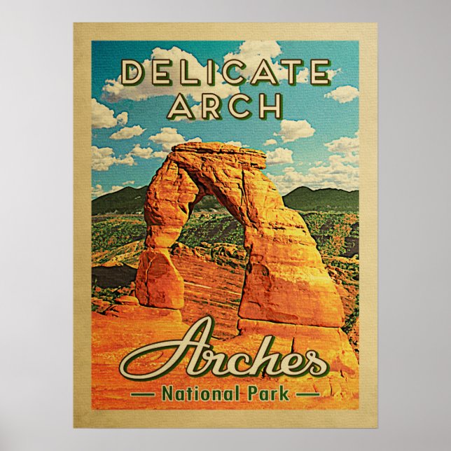 Nationalpark Arches - Vintager, delikater Arche Poster (Vorne)