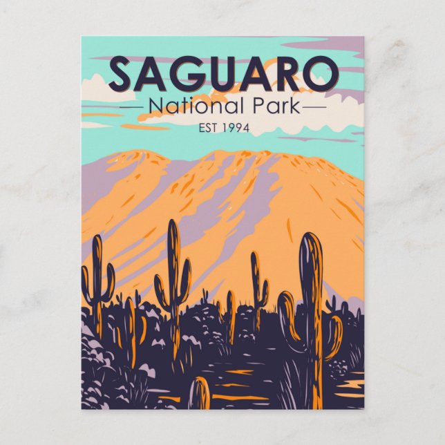 Nationalpark Arizona Wasson Peak Vintag Postkarte (Vorderseite)