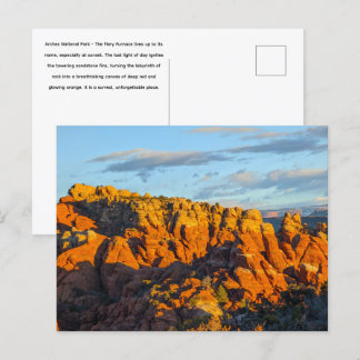 Nationalpark Arkadengarten Fiery Furnace on Sunset Postkarte