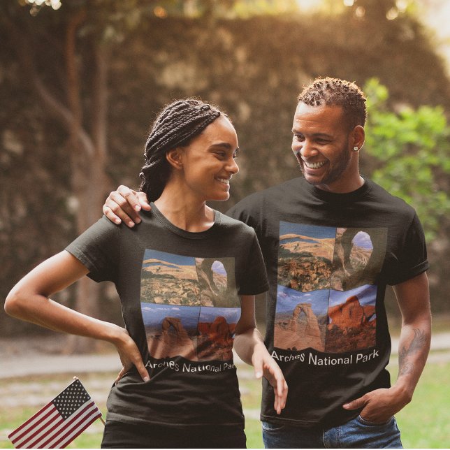 Nationalpark Arktis Nationalpark Sandstone Aches F T-Shirt (Arches National Park Sandstone Aches Collage T-Shirt)