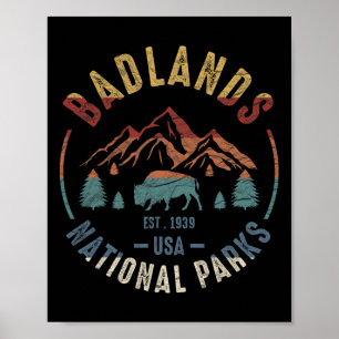 Nationalpark Badlands South Dakota Der Mount Rush Poster
