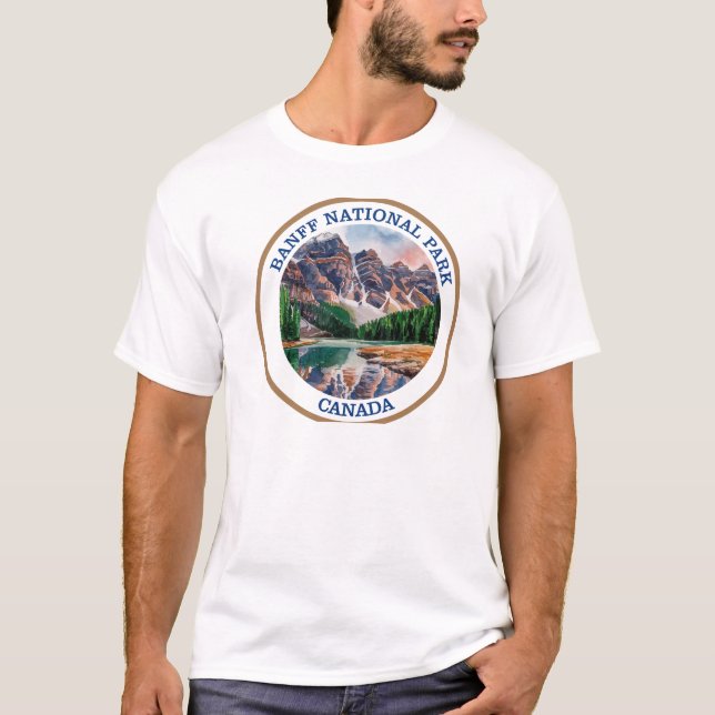 Nationalpark Banff Aquarellmalerei T-Shirt (Vorderseite)