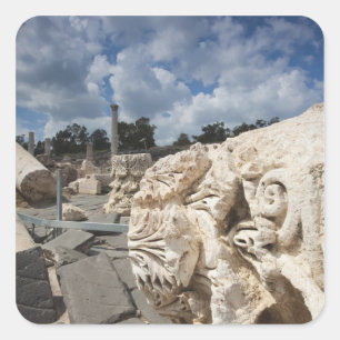 Nationalpark Beit She'an, Ruinen aus der Römerzeit Quadratischer Aufkleber