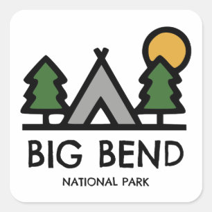 Nationalpark Big Bend Quadratischer Aufkleber