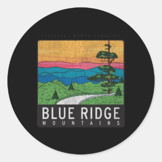 Nationalpark Blue Ridge Mountains Runder Aufkleber
