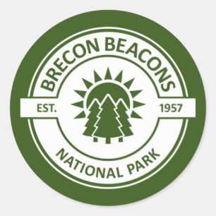 Nationalpark Brecon Beacons Runder Aufkleber