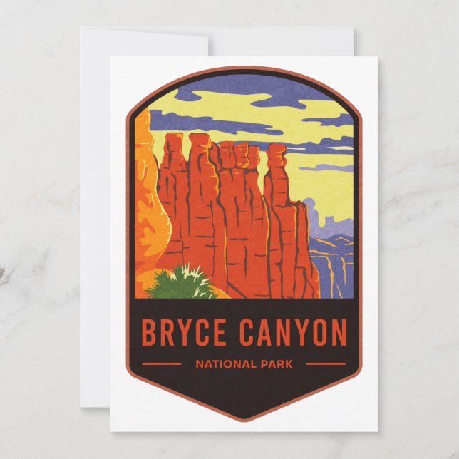 Nationalpark Bryce Canyon Feiertagskarte (Vorderseite)