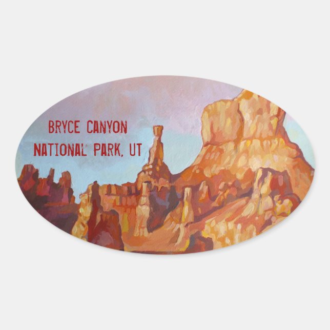 Nationalpark Bryce Canyon Ovaler Aufkleber (Vorderseite)