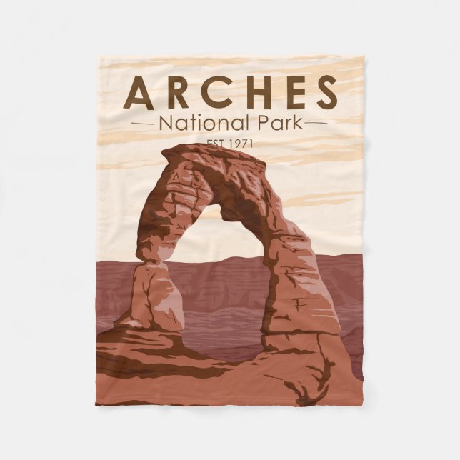Nationalpark California Arche Vintag Fleecedecke (Vorderseite)