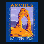 Nationalpark California Arche Vintag Poster<br><div class="desc">Bietet einen Arc für Vektorgrafiken. Der Park liegt nördlich von Moab im Staat von Utah. Der am Colorado River im Südosten gelegene Ort ist bekannt als das Gelände von mehr als 2.000 natürlichen Sandsteinbögen.</div>