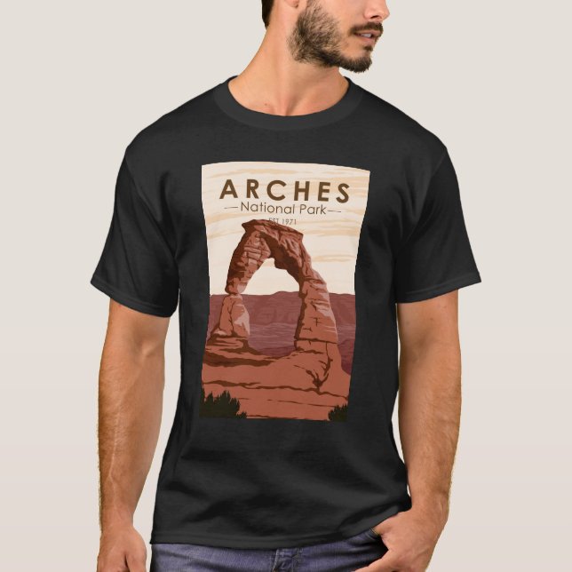 Nationalpark California Arche Vintag T-Shirt (Vorderseite)