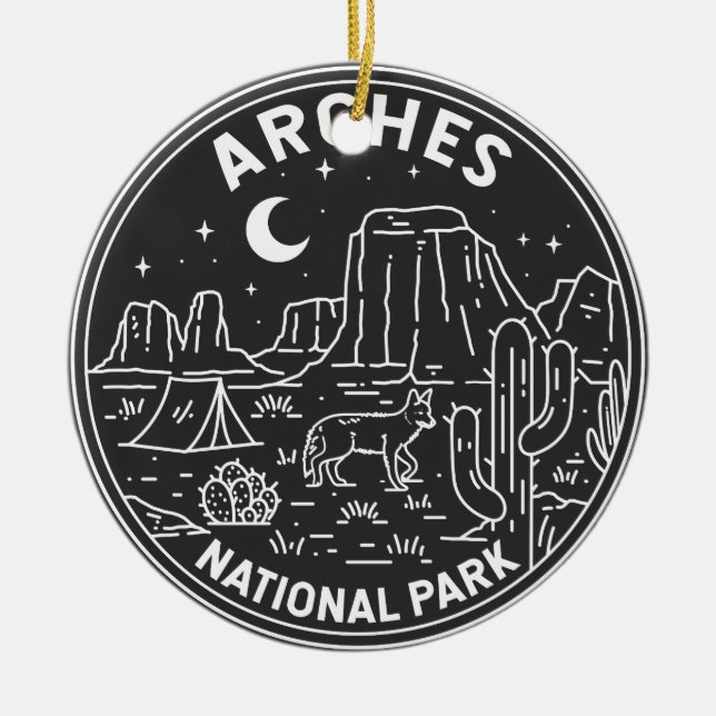 Nationalpark California Keramik Ornament (Vorne)