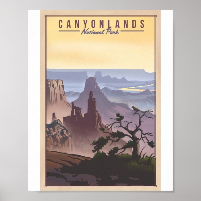Nationalpark Canyonlands Litho Artwork Poster (Vorne)