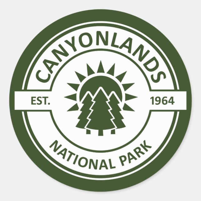 Nationalpark Canyonlands Runder Aufkleber (Vorderseite)