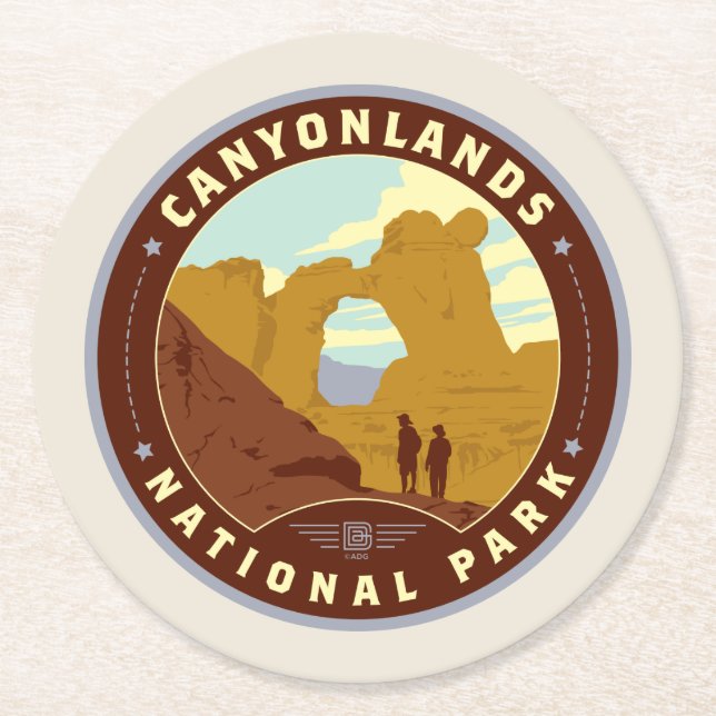 Nationalpark Canyonlands Runder Pappuntersetzer (Vorderseite)
