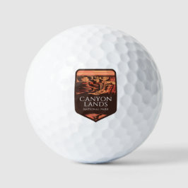 Nationalpark Canyonlands Sonnenuntergang Emblem Golfball