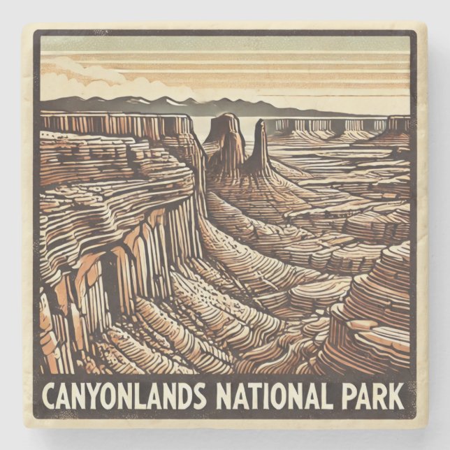 Nationalpark Cayonlands Steinuntersetzer (Vorderseite)