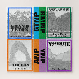 Nationalpark Collage - RMNP - YNP - ANP - GTNP