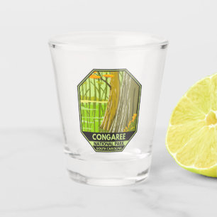 Nationalpark Congaree Süd Carolina Retro Schnapsglas