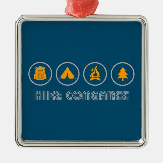 Nationalpark Congaree Wandern Ornament Aus Metall (Vorne)