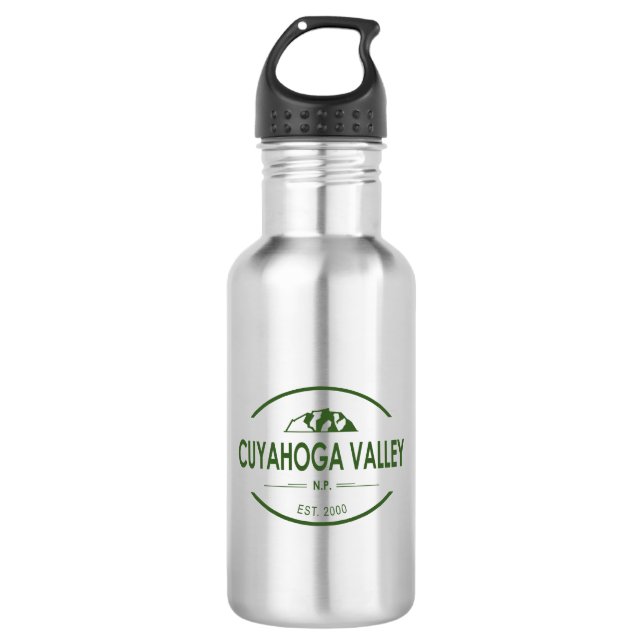 Nationalpark Cuyahoga Edelstahlflasche (Vorderseite)