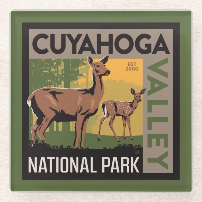 Nationalpark Cuyahoga | Ohio Glasuntersetzer (Vorderseite)