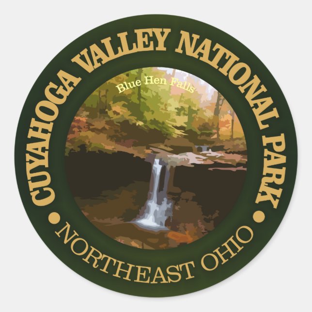 Nationalpark Cuyahoga Runder Aufkleber (Vorderseite)