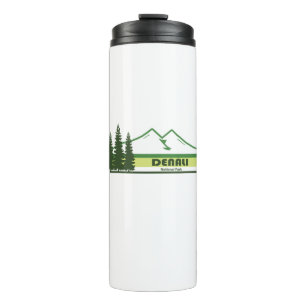Nationalpark Denali Alaska Grüne Streifen Thermosbecher
