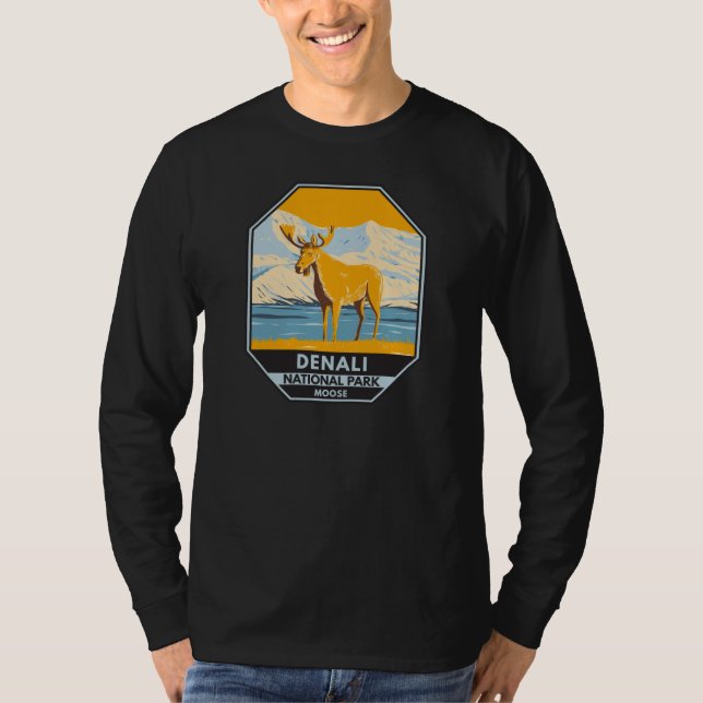 Nationalpark Denali Alaska Vintag T-Shirt (Vorderseite)