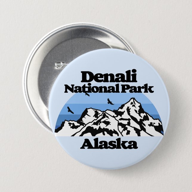 Nationalpark Denali Button (Vorne & Hinten)