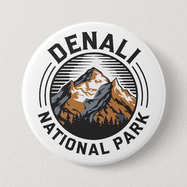 Nationalpark Denali Button (Vorderseite)