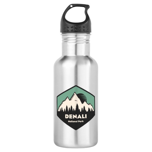Nationalpark Denali Edelstahlflasche (Vorderseite)