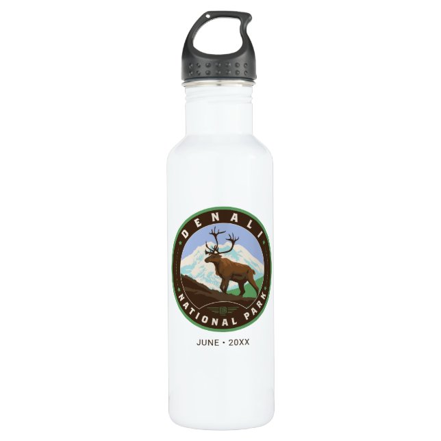 Nationalpark Denali Edelstahlflasche (Vorderseite)