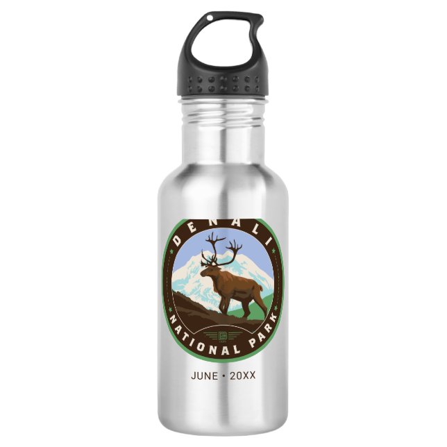 Nationalpark Denali Edelstahlflasche (Vorderseite)