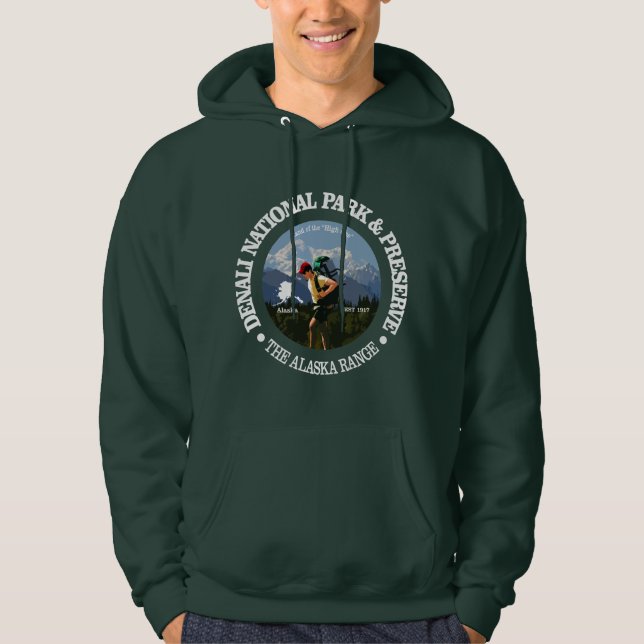 Nationalpark Denali (Hiker C) Hoodie (Vorderseite)