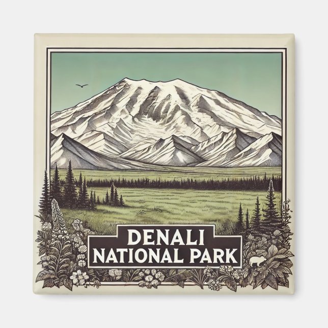 Nationalpark Denali Magnet (Vorne)
