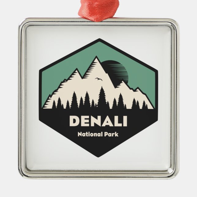 Nationalpark Denali Ornament Aus Metall (Vorne)