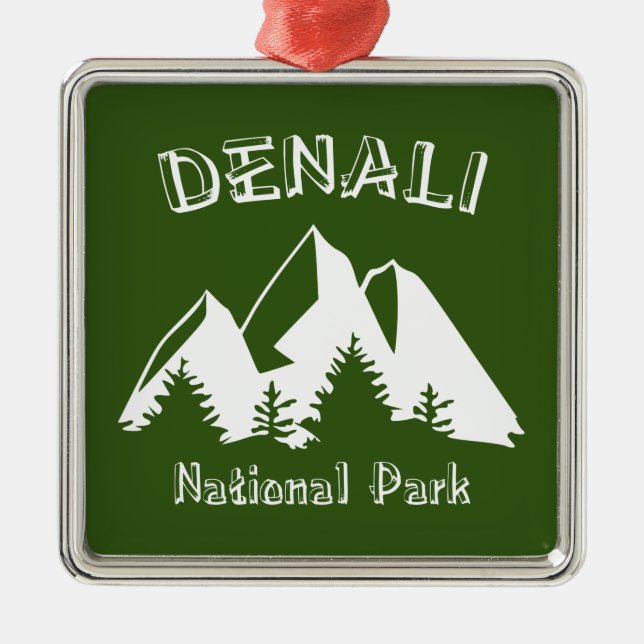 Nationalpark Denali Ornament Aus Metall (Vorne)