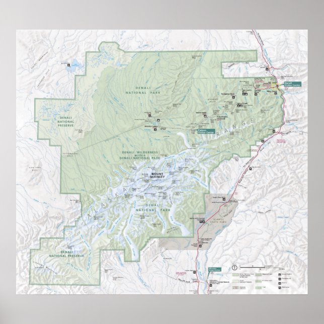 Nationalpark Denali Poster (Vorne)