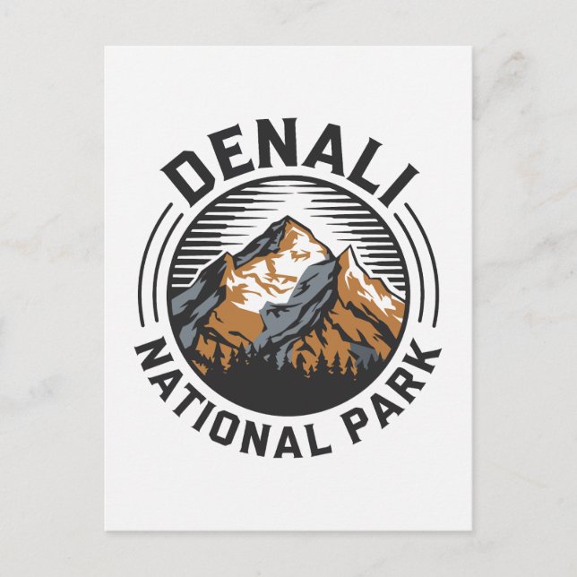 Nationalpark Denali Postkarte (Vorderseite)