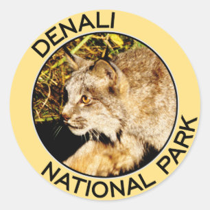 Nationalpark Denali Runder Aufkleber