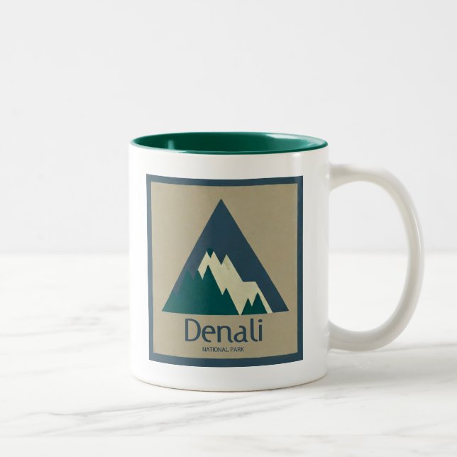Nationalpark Denali Rustica Zweifarbige Tasse (Rechts)